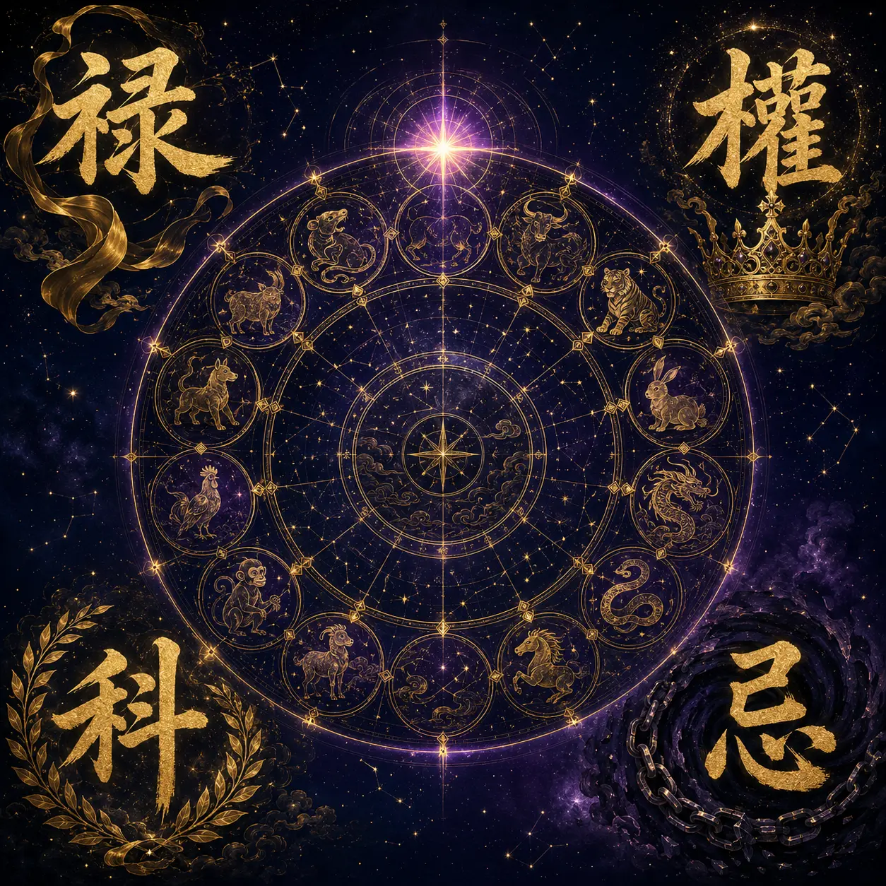 Zi Wei Si Hua Four Transformations diagram