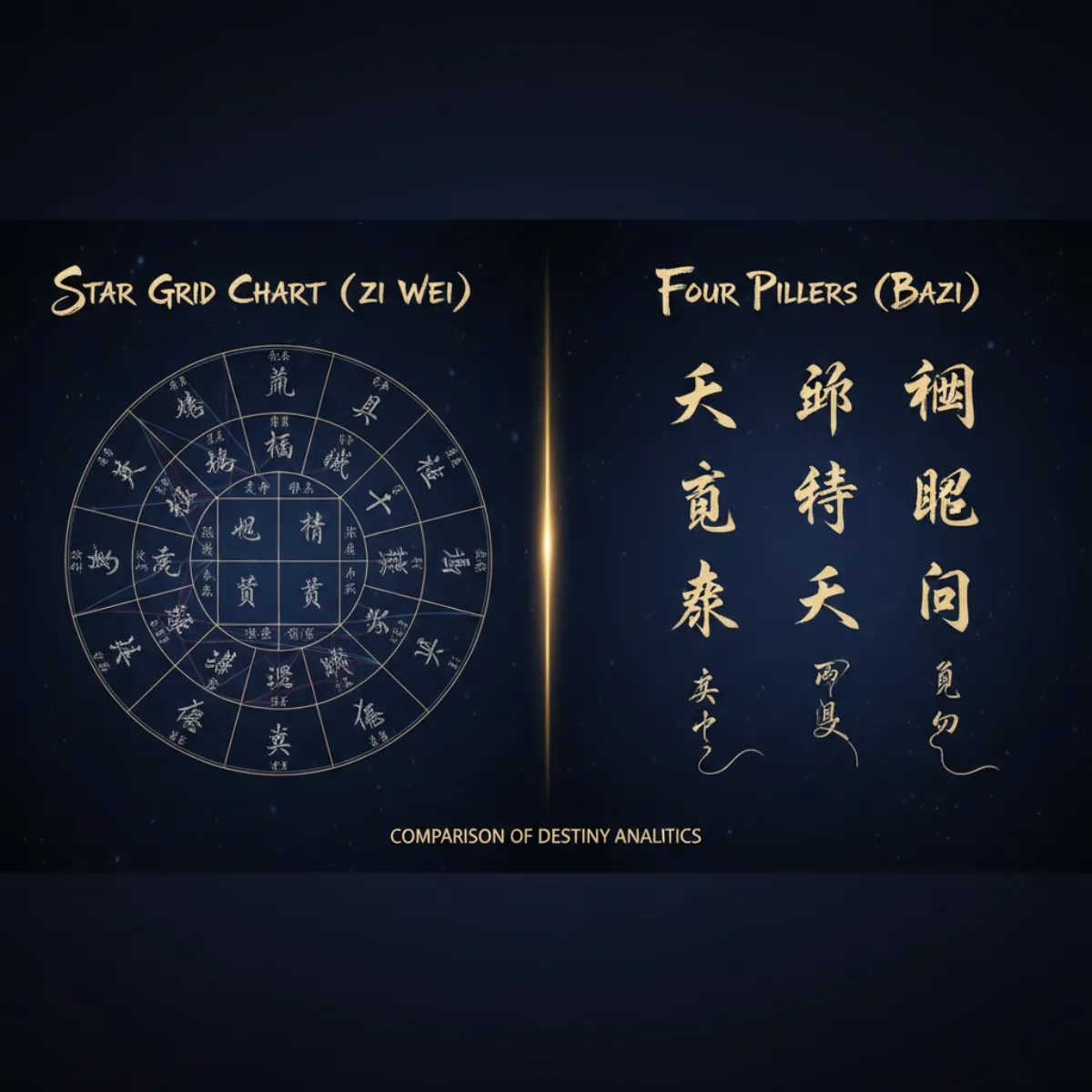 紫微斗数与八字对比